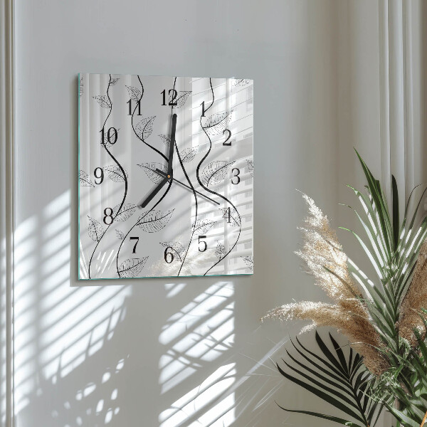 Orologio quadrato L'arte delle foglie