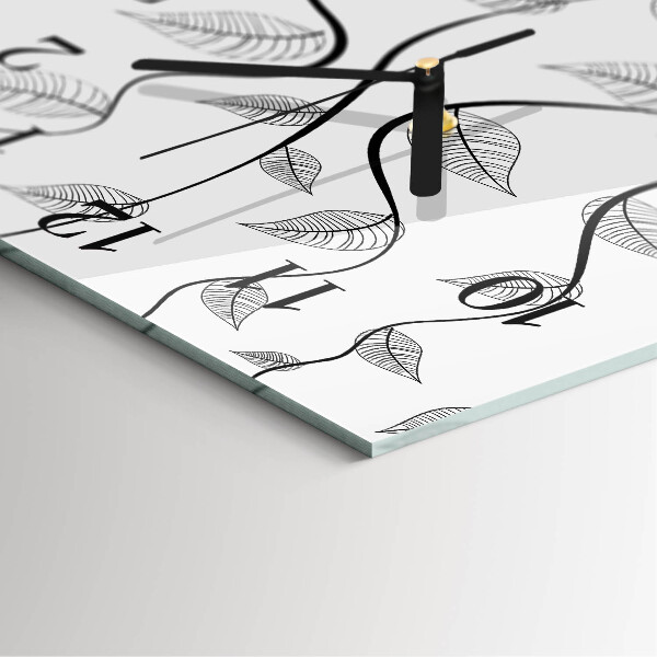 Orologio quadrato L'arte delle foglie