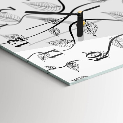 Orologio quadrato L'arte delle foglie