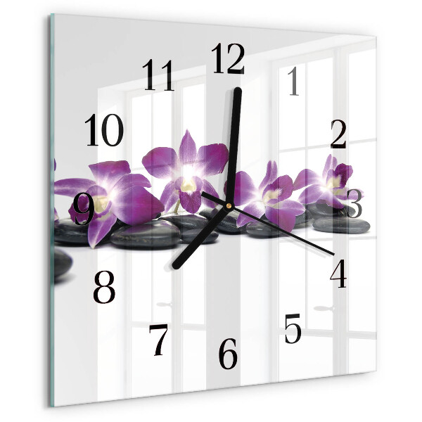 Orologio quadrato Orchidea