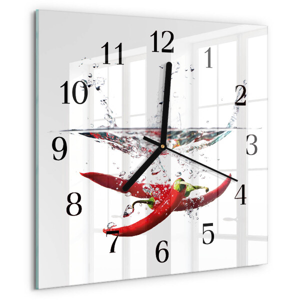 Orologio quadrato peperoncini