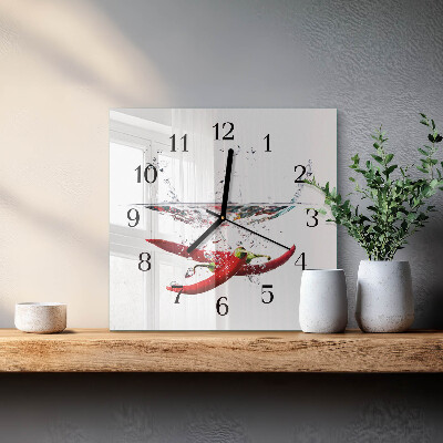 Orologio quadrato peperoncini