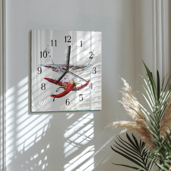 Orologio quadrato peperoncini
