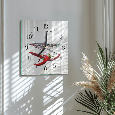 Orologio quadrato peperoncini