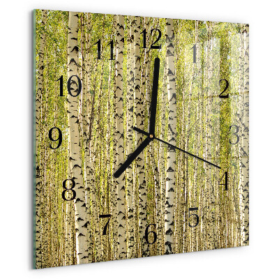Orologio quadrato Foresta di betulle