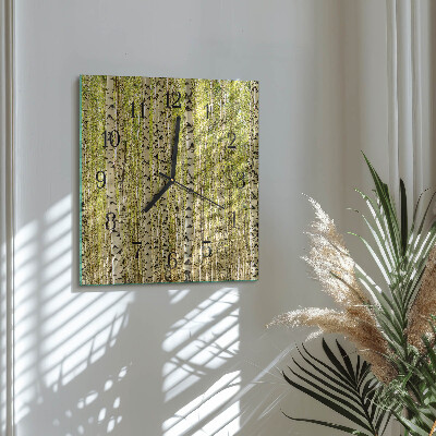 Orologio quadrato Foresta di betulle