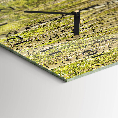 Orologio quadrato Foresta di betulle