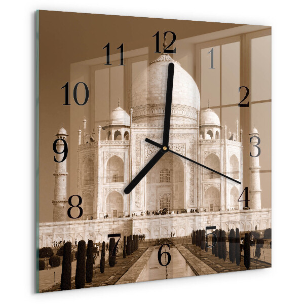 Orologio quadrato Taj Mahal Seppia