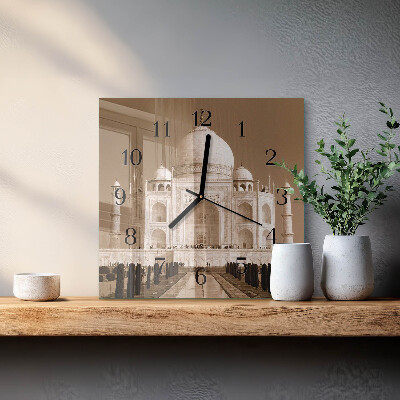 Orologio quadrato Taj Mahal Seppia
