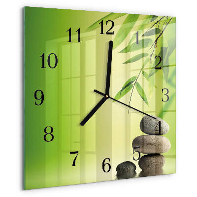 Orologio quadrato Pietre di bambù