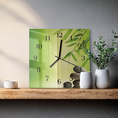 Orologio quadrato Pietre di bambù