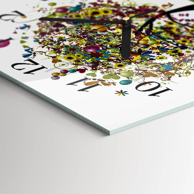 Orologio quadrato Albero colorato