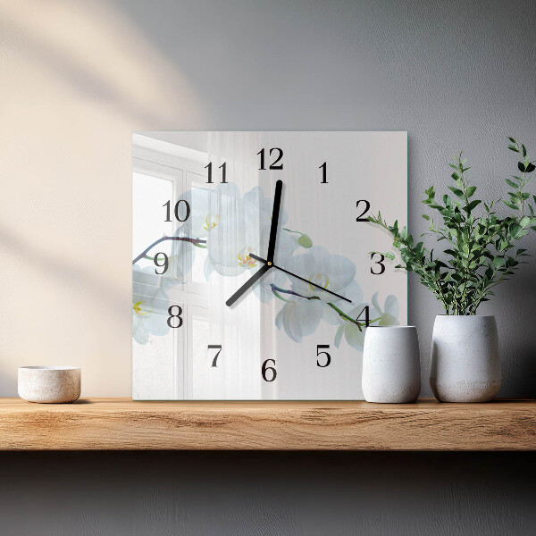 Orologio quadrato Orchidea