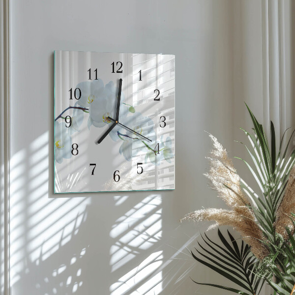 Orologio quadrato Orchidea