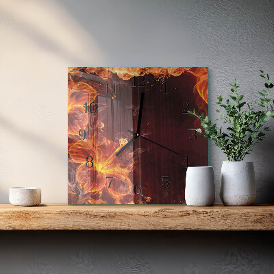 Orologio quadrato Fiori di fuoco