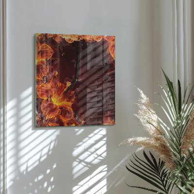 Orologio quadrato Fiori di fuoco