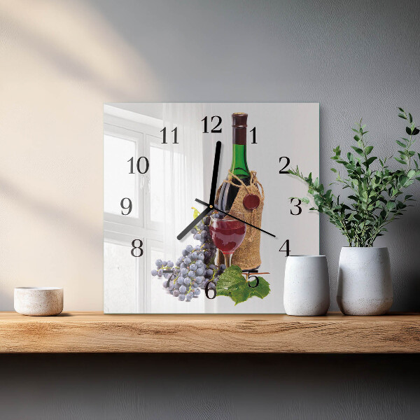 Orologio quadrato Uva per il vino