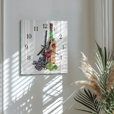 Orologio quadrato Uva per il vino
