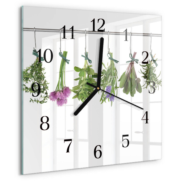 Orologio quadrato erbe