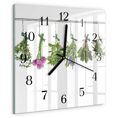Orologio quadrato erbe