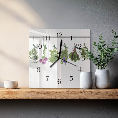 Orologio quadrato erbe