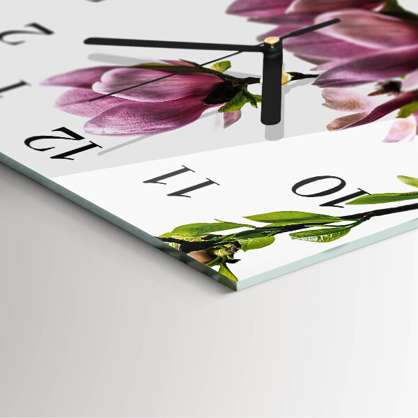 Orologio quadrato Fiore di magnolia