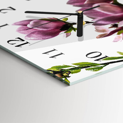 Orologio quadrato Fiore di magnolia