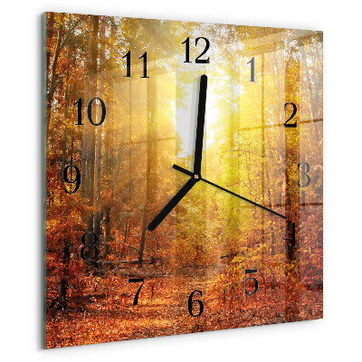 Orologio quadrato Foresta autunnale