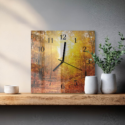 Orologio quadrato Foresta autunnale