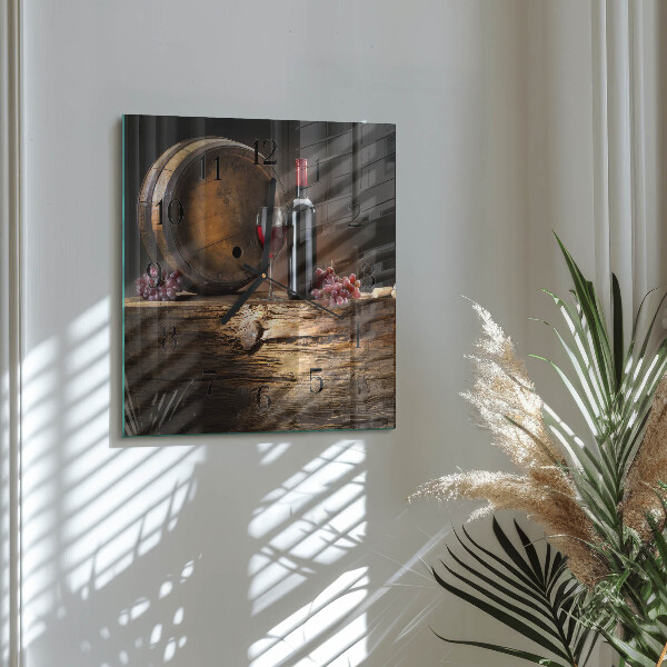 Orologio quadrato Uva per il vino