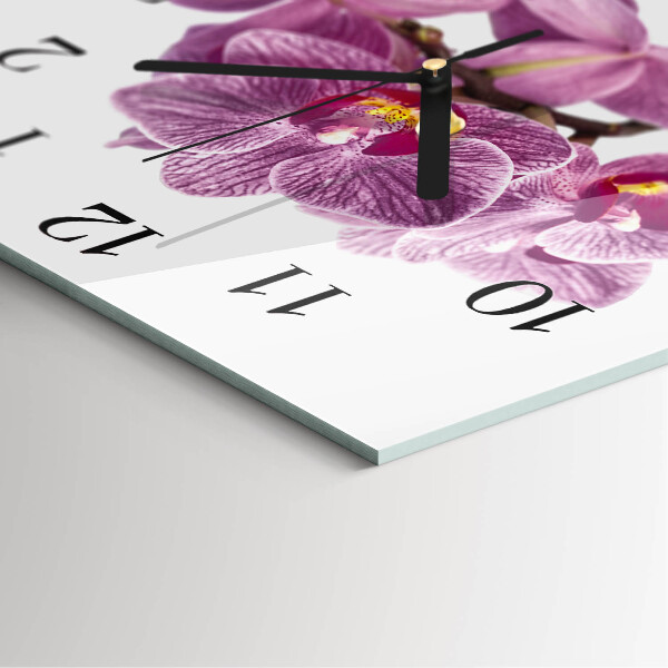 Orologio quadrato Orchidee