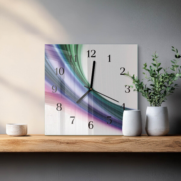 Orologio quadrato Linee astratte