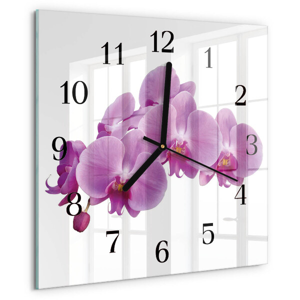 Orologio quadrato Orchidea