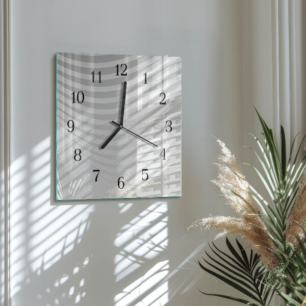 Orologio quadrato Linee astratte