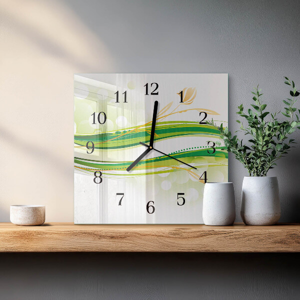 Orologio quadrato Linee astratte