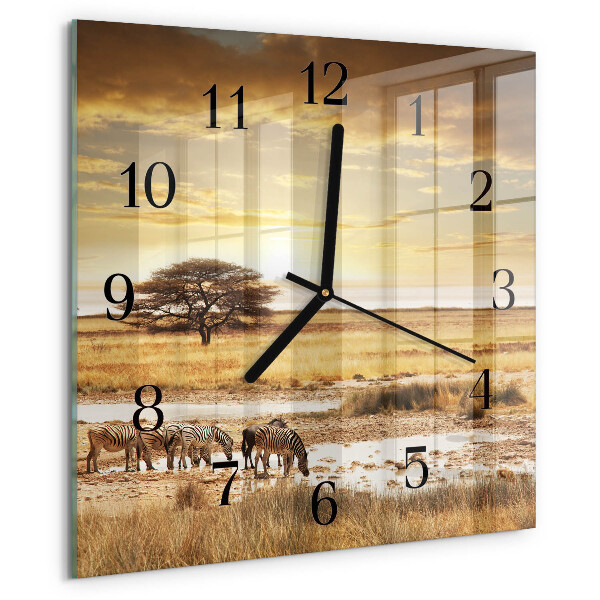 Orologio quadrato Zebre