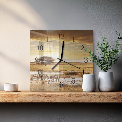 Orologio quadrato Zebre