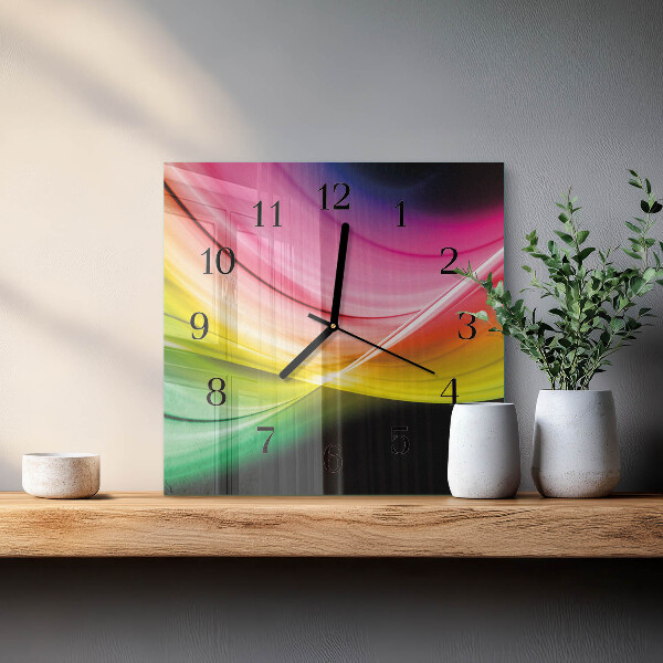 Orologio quadrato Linee astratte