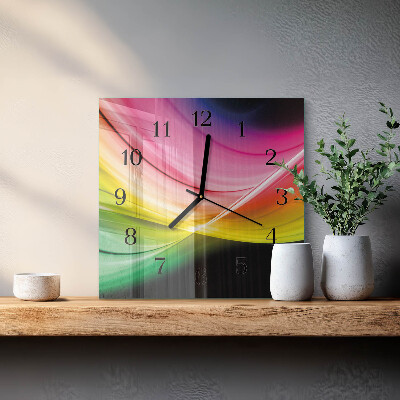 Orologio quadrato Linee astratte