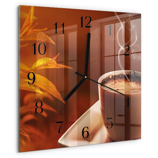 Orologio quadrato Caffè