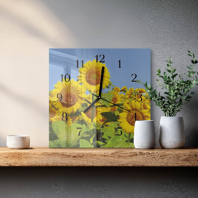 Orologio quadrato Girasoli