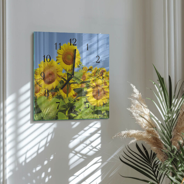 Orologio quadrato Girasoli