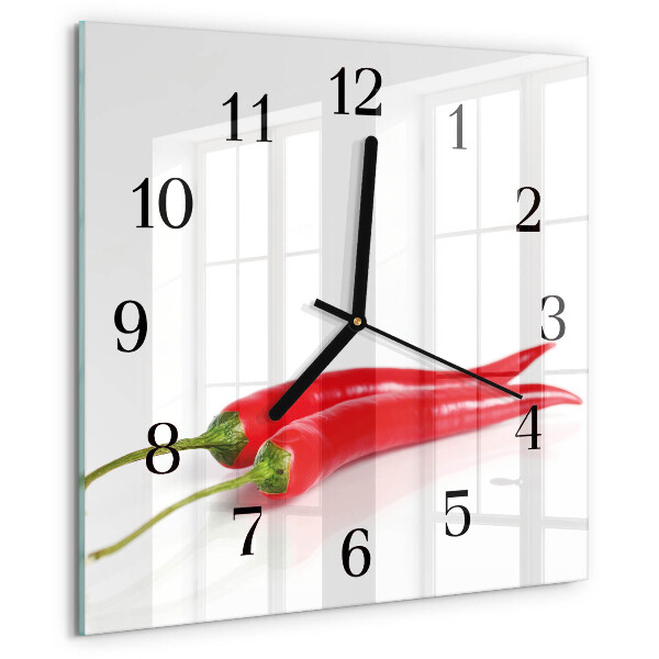 Orologio quadrato peperoncini