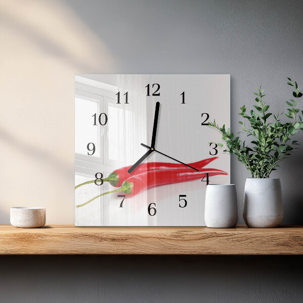 Orologio quadrato peperoncini