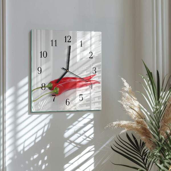 Orologio quadrato peperoncini