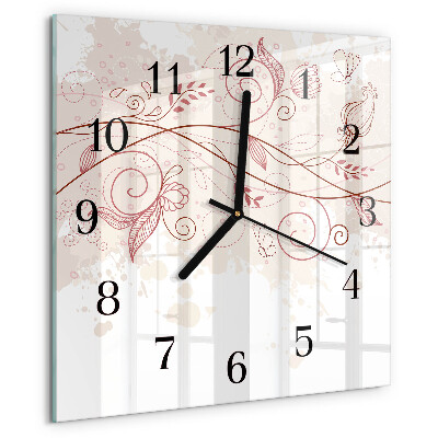 Orologio quadrato Arte floreale