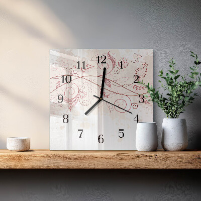 Orologio quadrato Arte floreale
