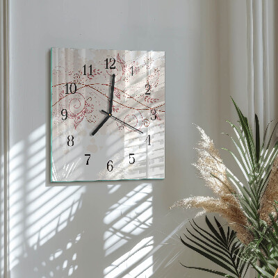 Orologio quadrato Arte floreale
