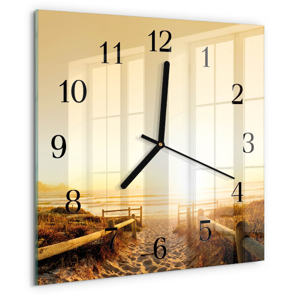 Orologio quadrato Sentiero lungo la spiaggia