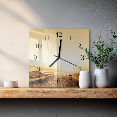 Orologio quadrato Sentiero lungo la spiaggia